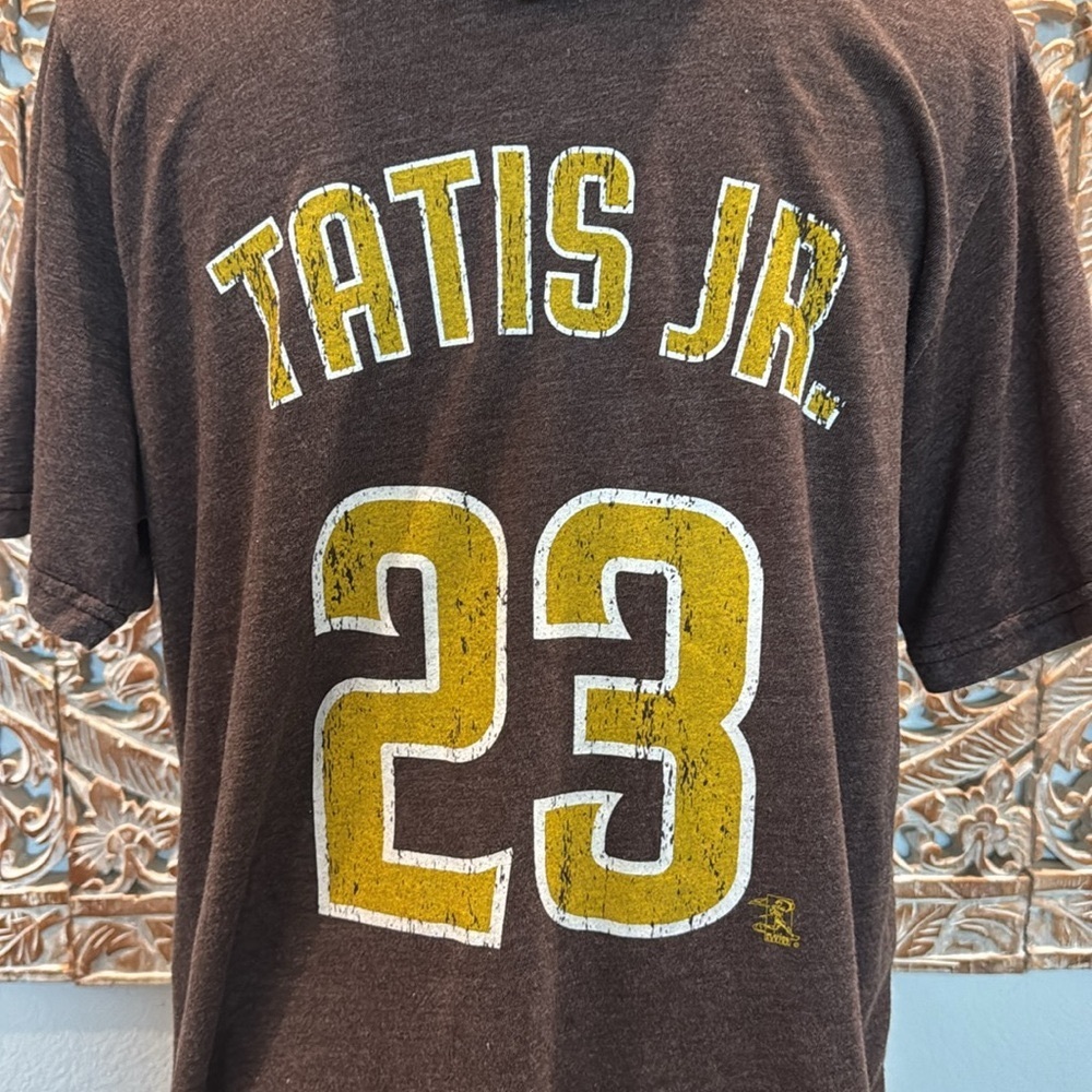 Majestic Threads San Diego Padres Fernando Tatis Jr. Brown T-shirt Mini Dress - Picture 6 of 13